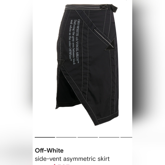 Off-White Dresses & Skirts - Off-White Black Women's Skirt With Contrast Stitching.